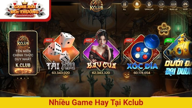 Nhiều game hay tại Kclub